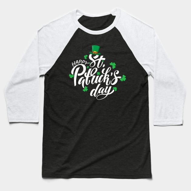 Happy St Patrick's day Baseball T-Shirt by Stellart